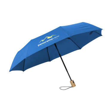 Logo trade corporate gifts image of: Michigan foldable RCS RPET umbrella 21 inch